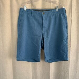 Hogan Men's Flat Front Blue Shorts